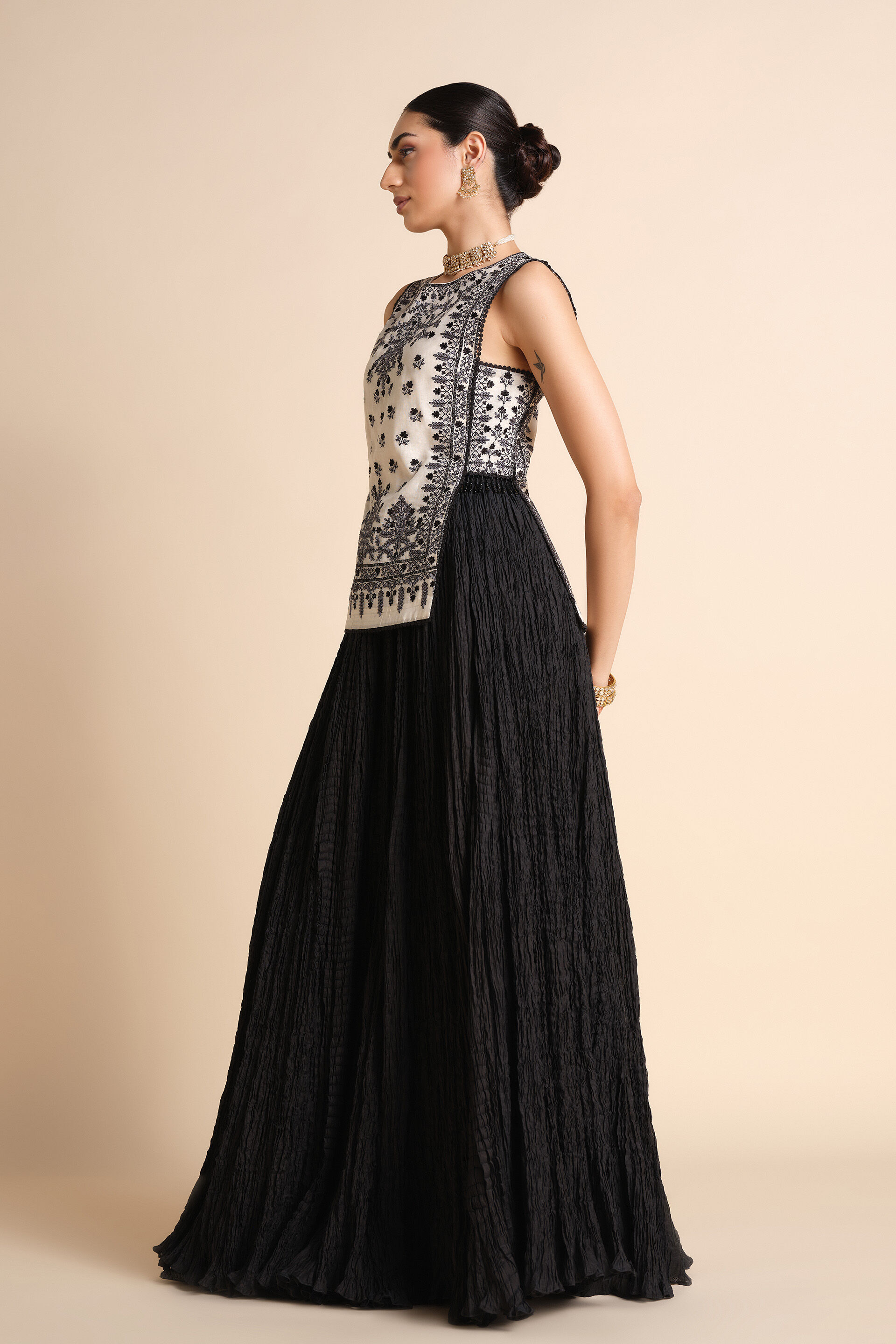 Sawsan Embroidered Skirt Set - White, White, image 9